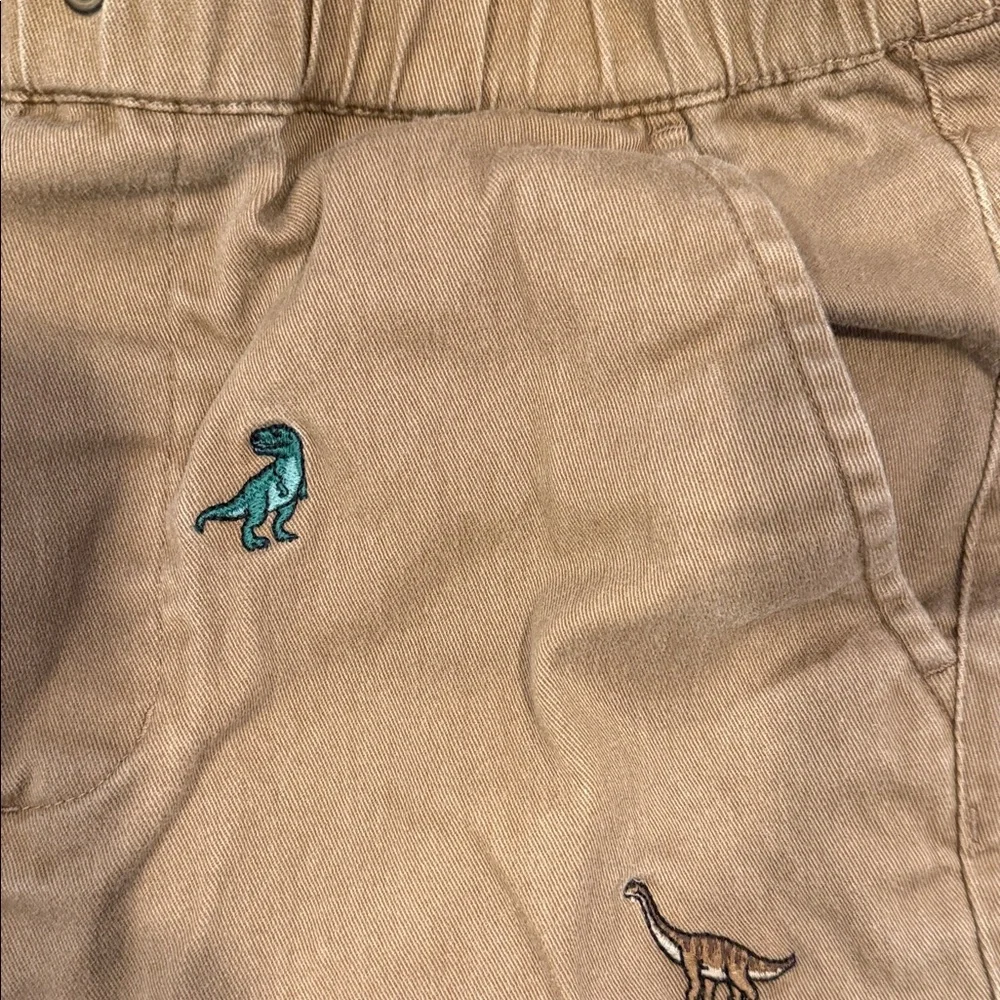 Janie and Jack Matching Light Blue Dinosaur Print Cotton Shirt and Pants